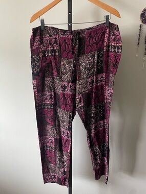 90s Vintage Tribal Folk Ethnic Global Graphic Pant African Boho Eclectic